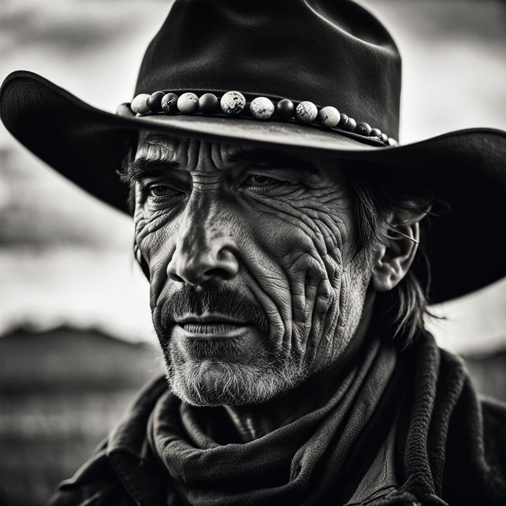 Cowboy Portrait in Ambient Light