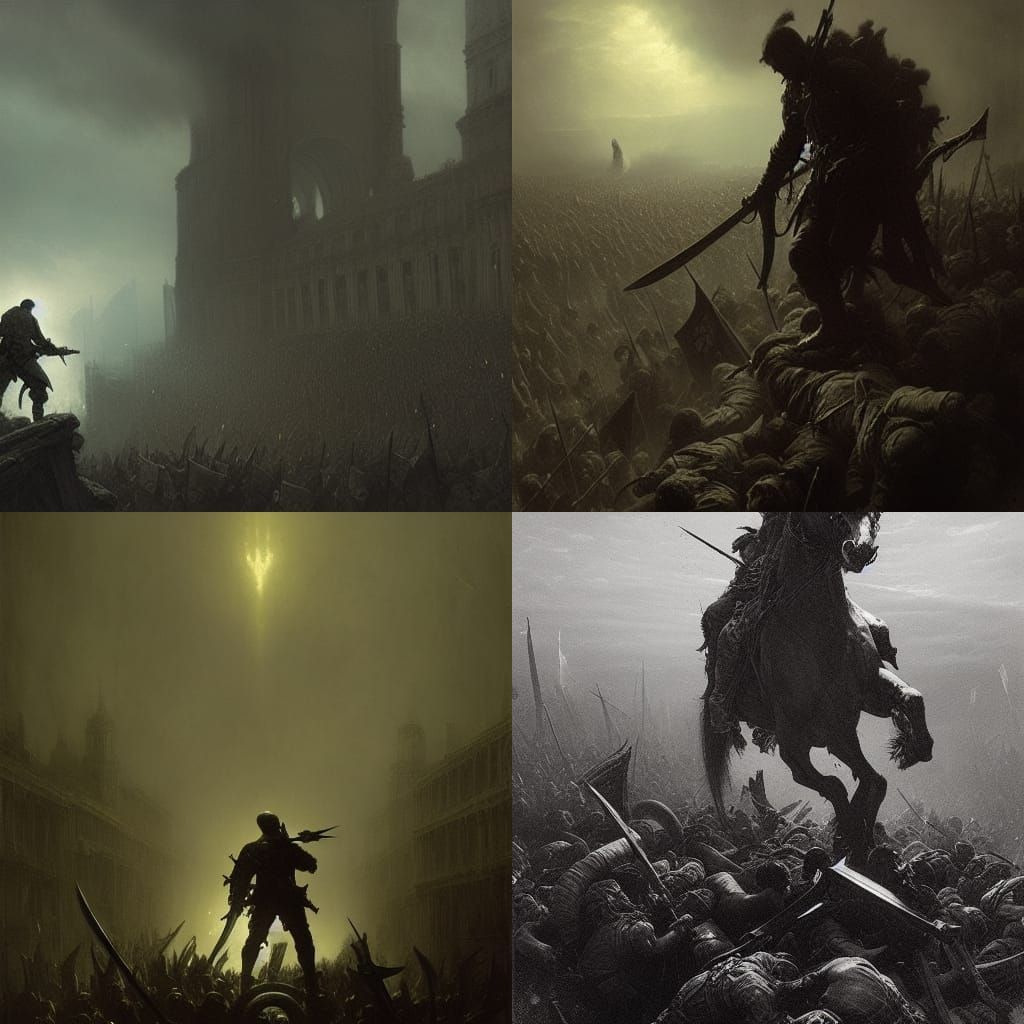 Soldier's Last Stand Against Monster Horde