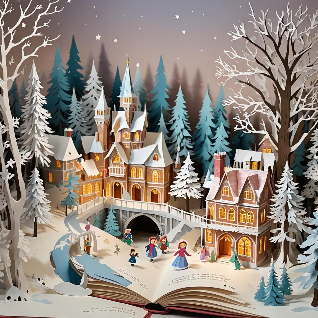 Winter Wonderland Pop-Up Book for a Princess