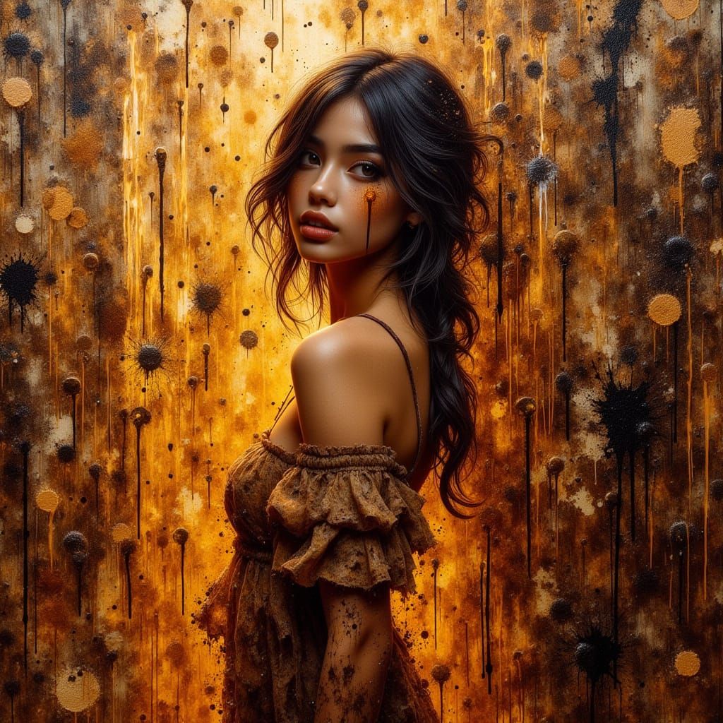 Golden Goddess in Kintsugi Alley