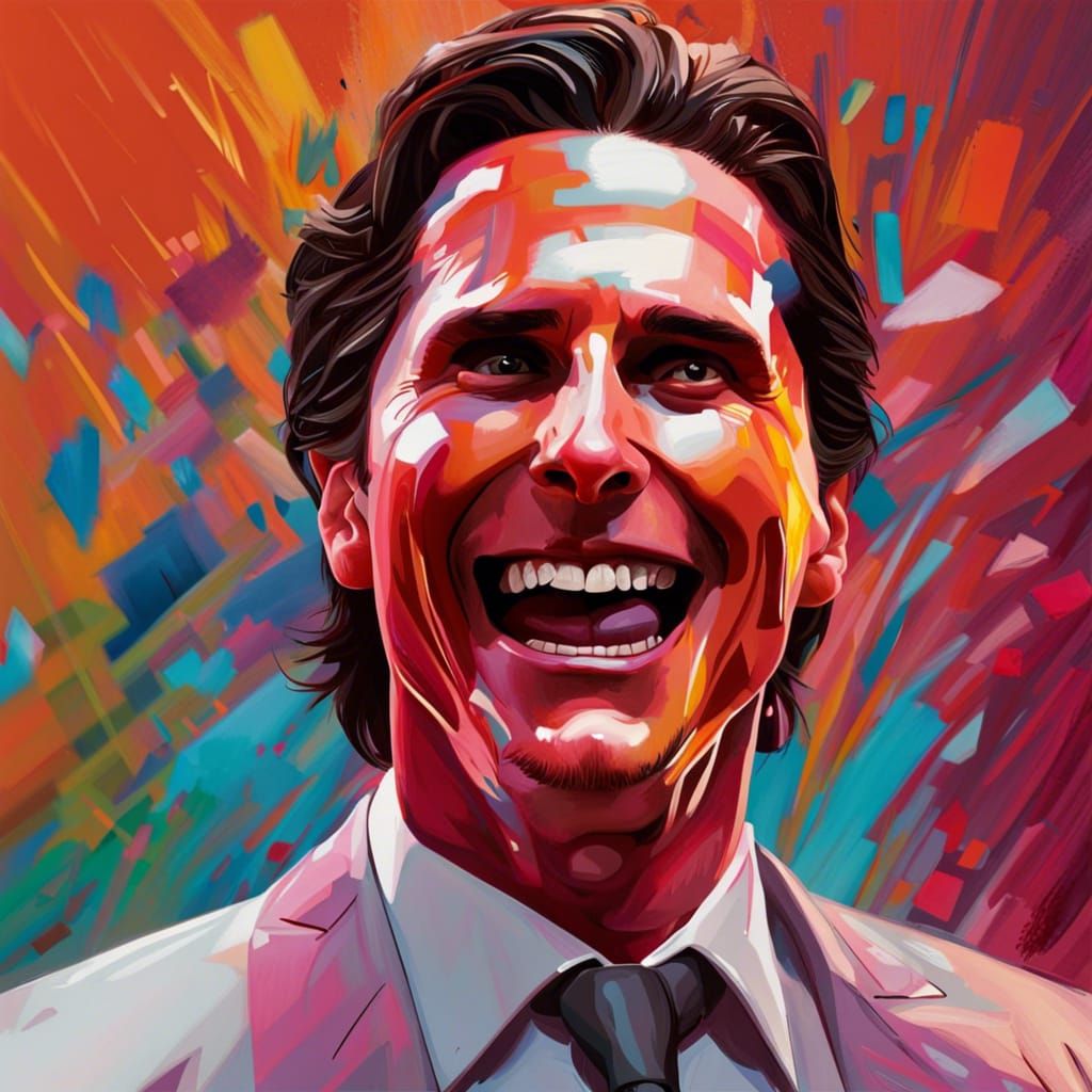 Christian Bale as Patrick Bateman, Joyful Portrait