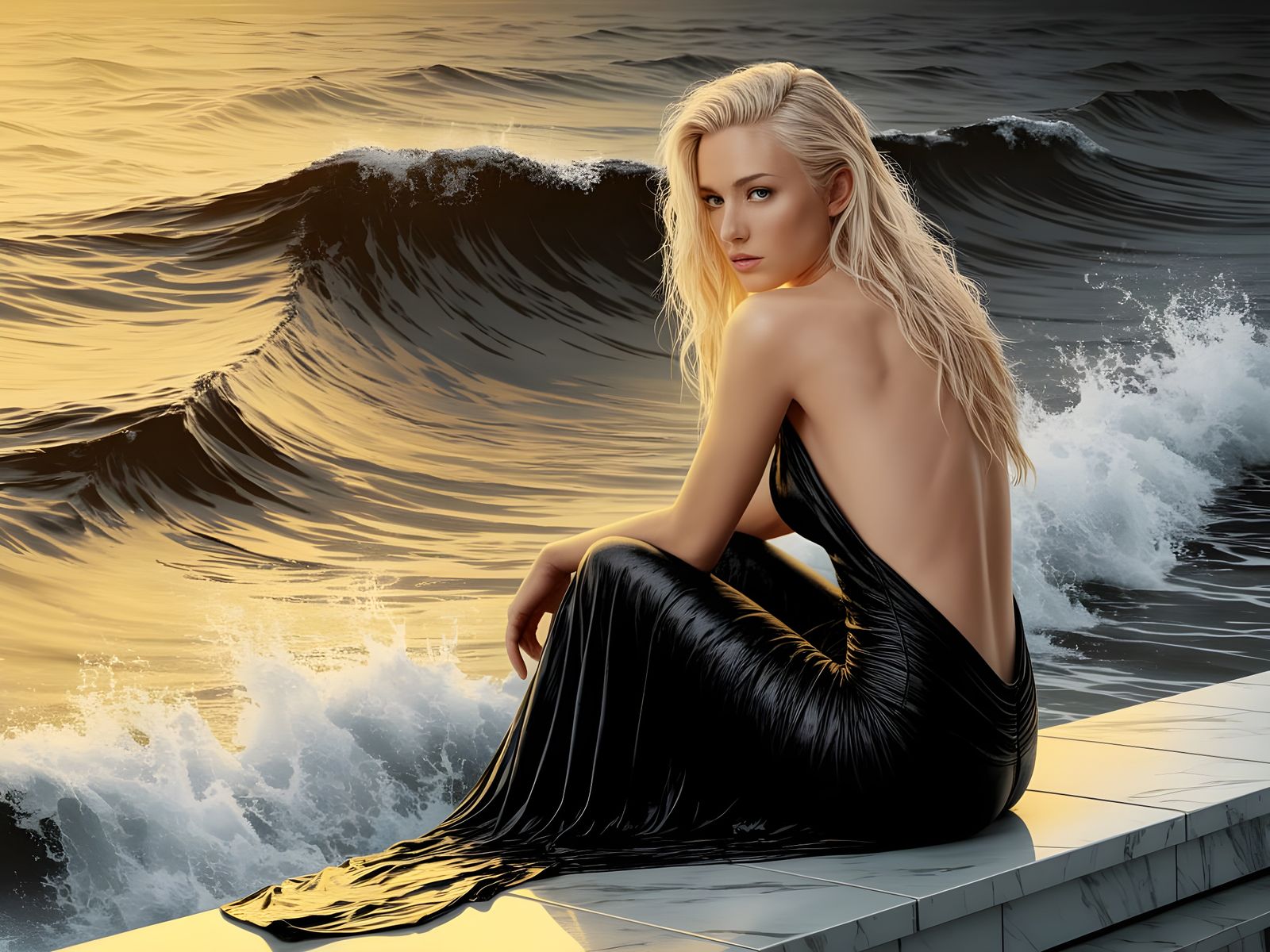 Watercolor Norse Goddess Portrait in Romantic Realism Style