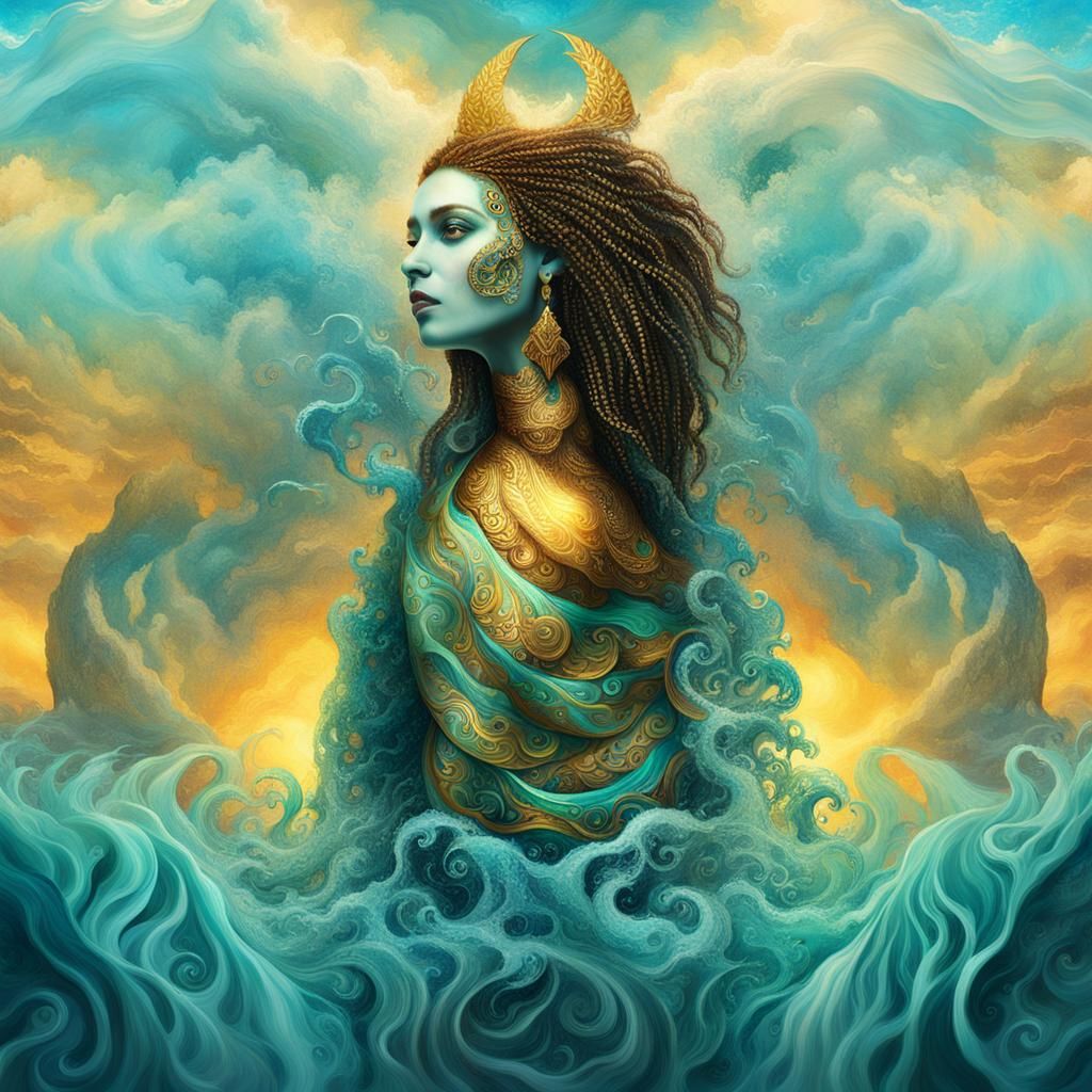 Iemanjá, Goddess of the Sea: Fantasy Art
