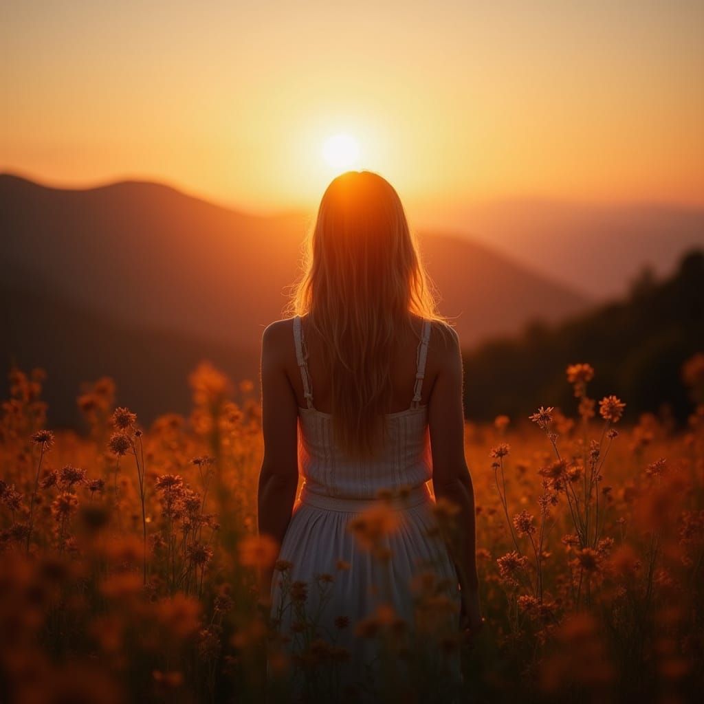 Serene Sunset Over Blue Ridge Mountains