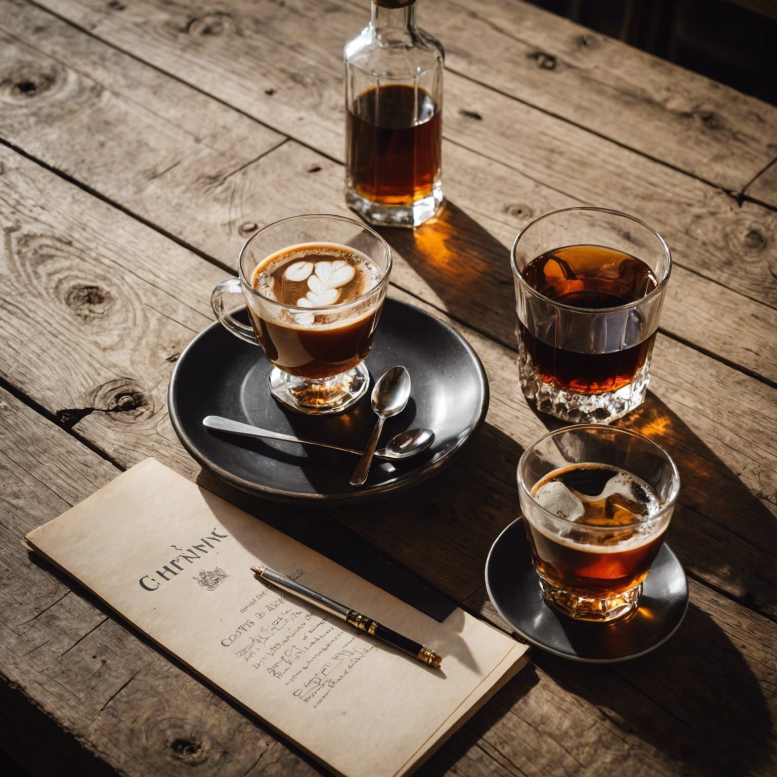Coffee and Cognac in Afternoon Light