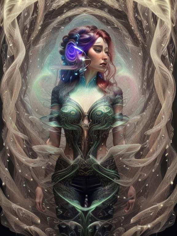 Freckled Ginger Woman in 3D Lo-fi Portrait