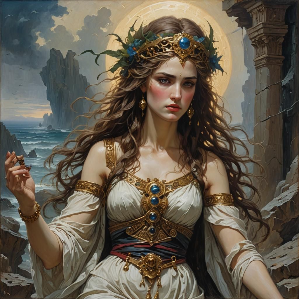 Aphrodite Oil Painting in Gurney Style