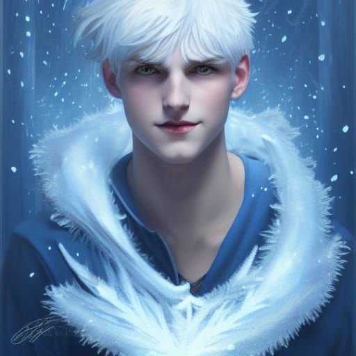 Jack Frost Portrait in Art Nouveau Style