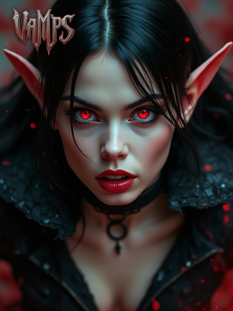Gothic Vampire Woman in Splendid Horror Cover Art