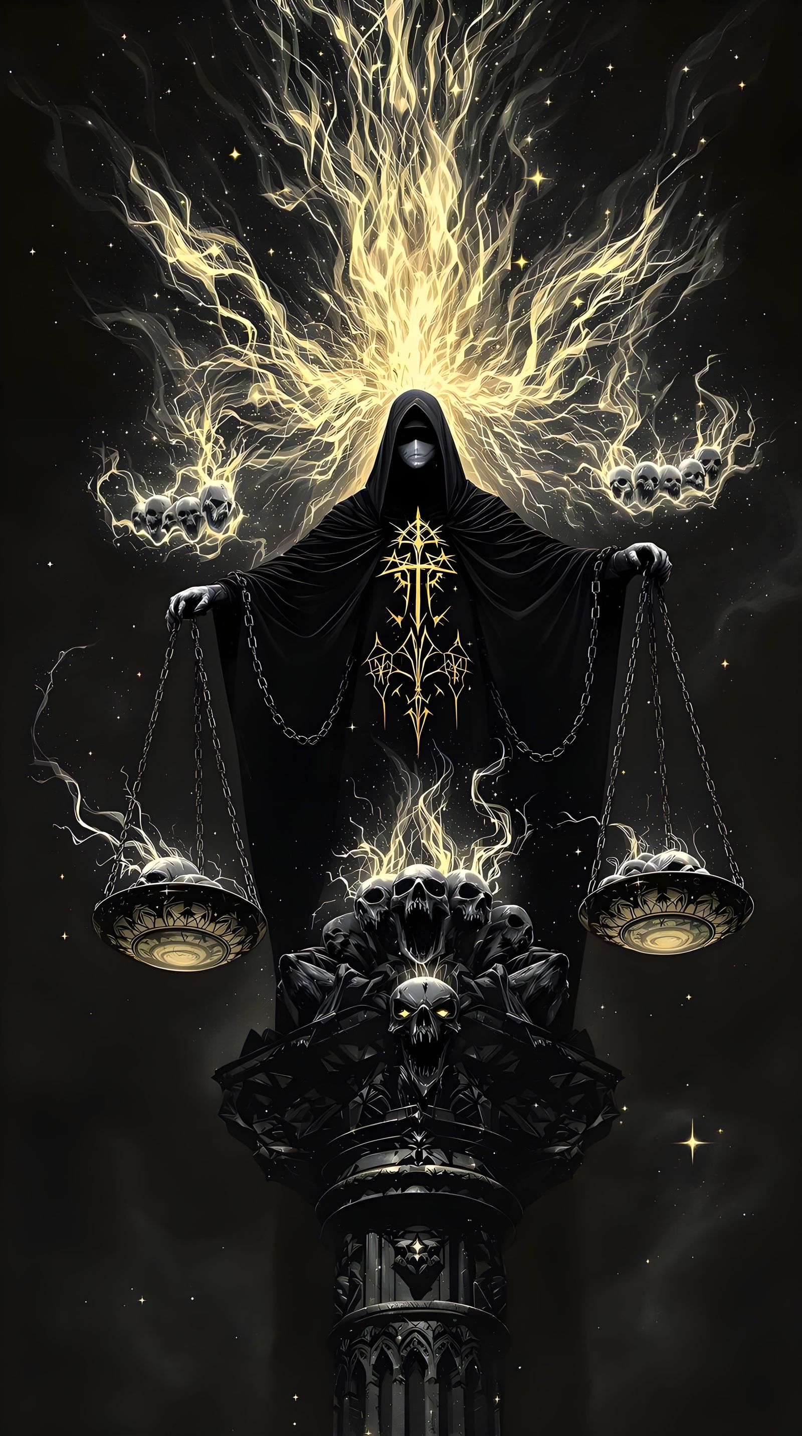 Mysterious Hierodule in Dark Digital Art