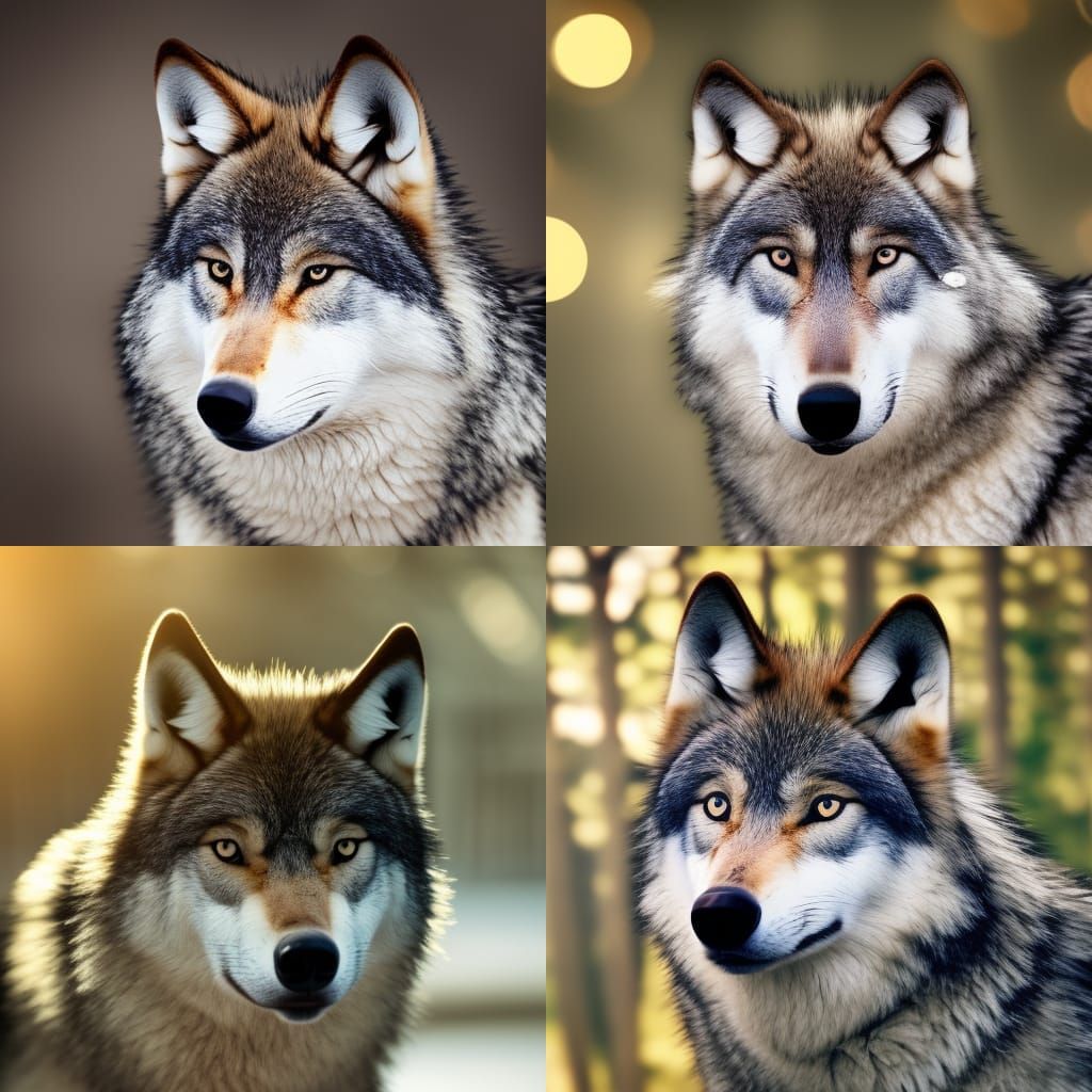 Adorable Wolf Cub in Professional Photography Style