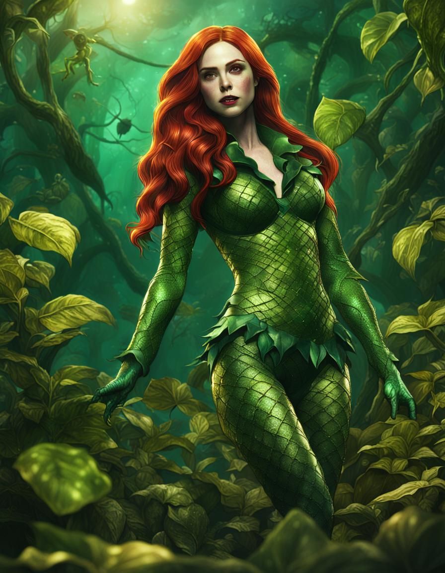 Poison Ivy Cosplay: Detailed Matte Painting