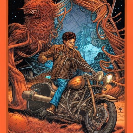 Vibrant Comic Art Walk on the Wild Side