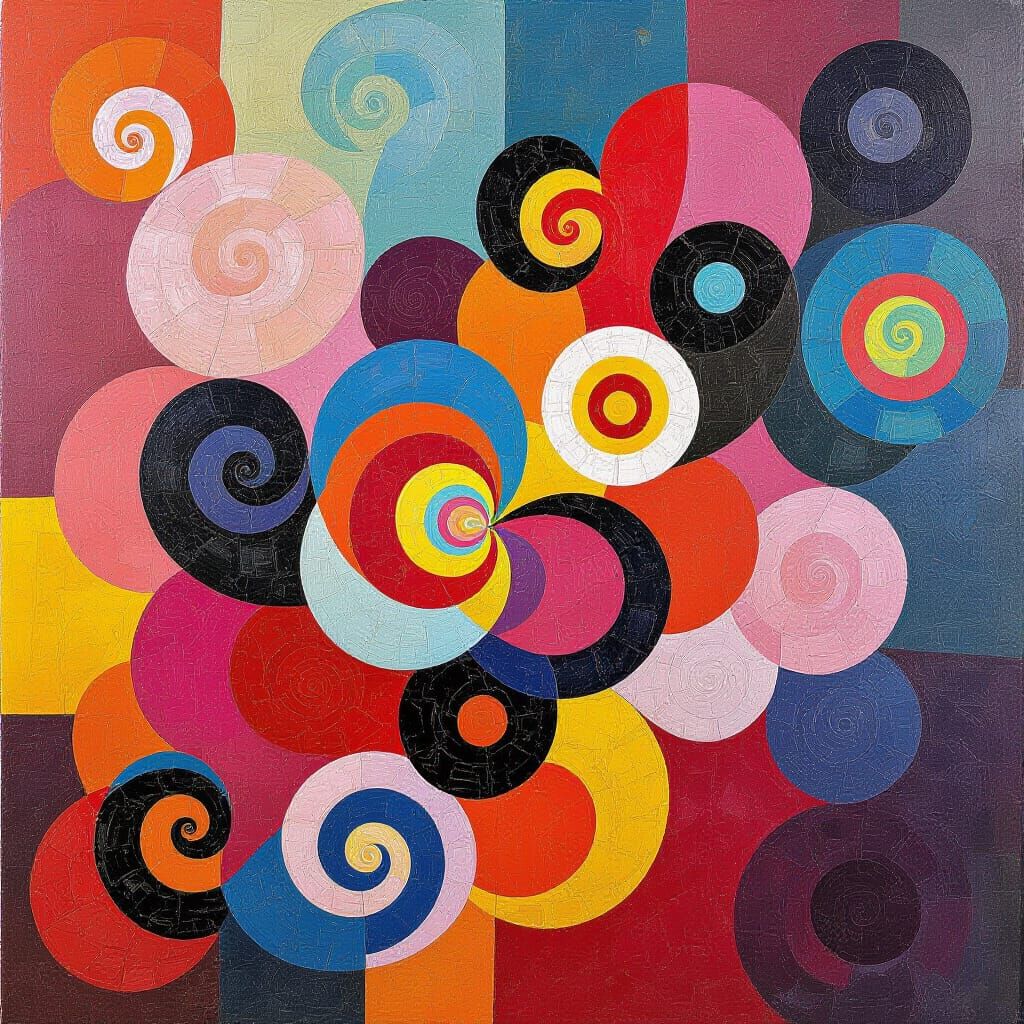 Abstract Swirling Patterns in a Dreamlike Atmosphere