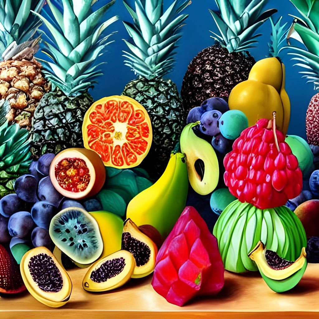 Exotic Fruits Still Life Masterpiece