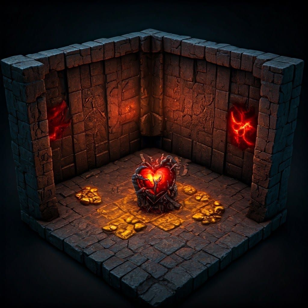 Dungeon Keeper Diorama with Demonic Hand Cursor