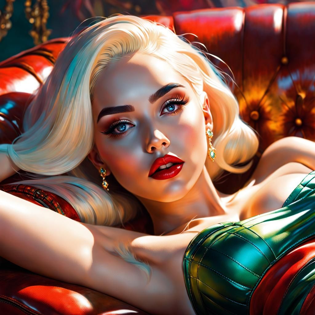 Glamorous Portrait Inspired by Pin-Up and Modern Art