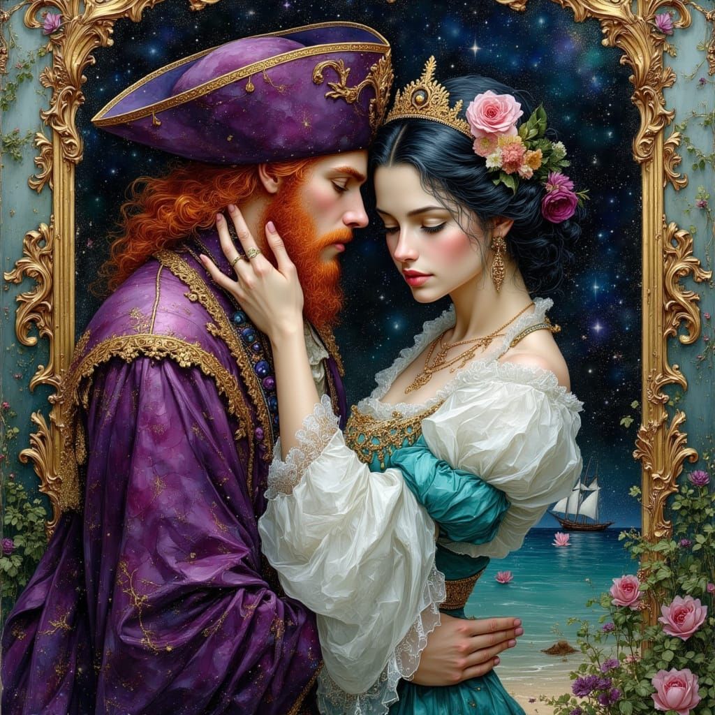 Pirate King and Queen in Dark Fantasy Style