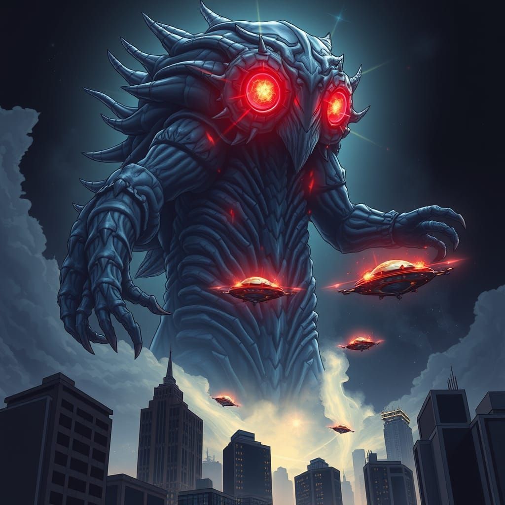 Cosmic Guardian in Comic Book Art Style