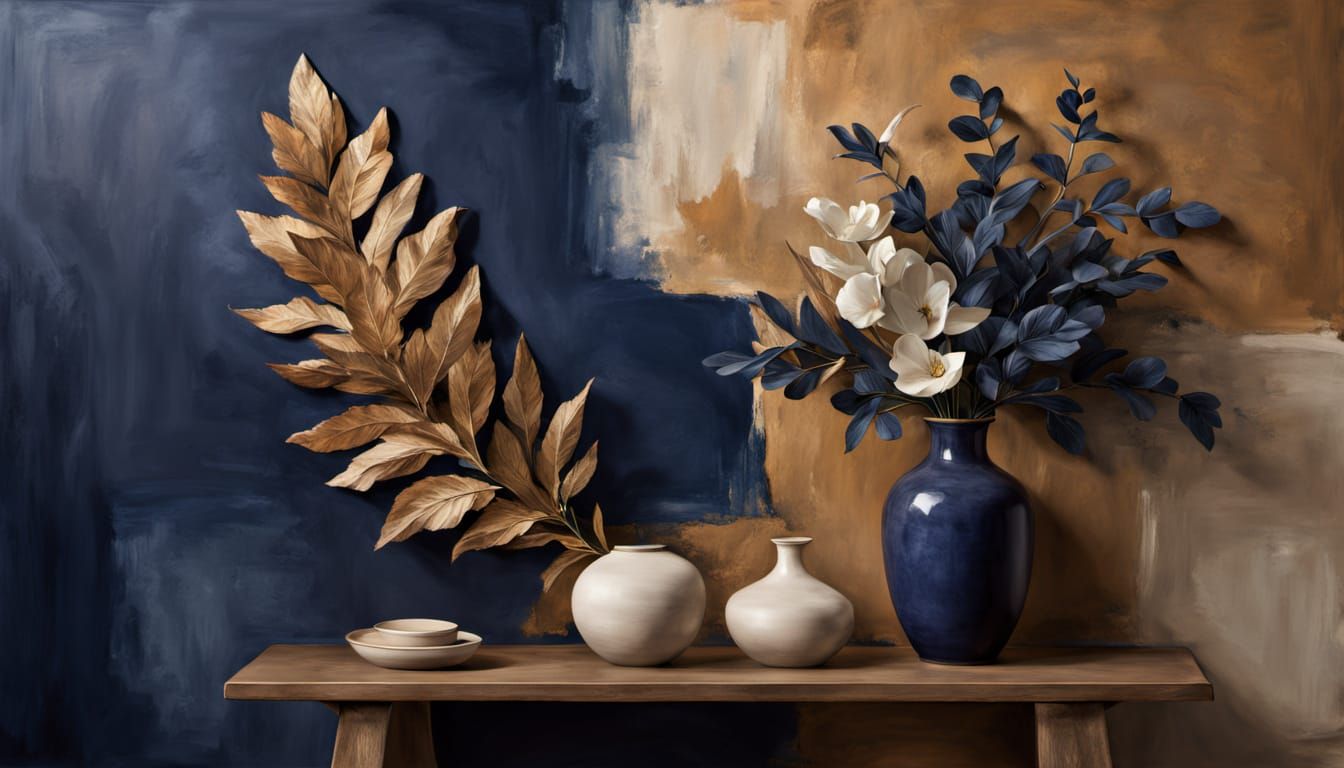 A symbolic oil painting capturing the honor of victory in art. At the center, a radiant laurel wreath rests above a pain...