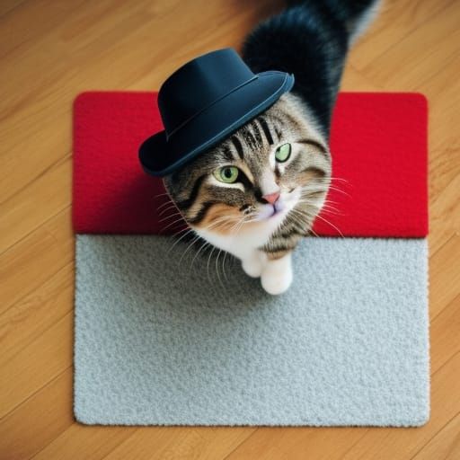 A cat in a hat sat on a mat.