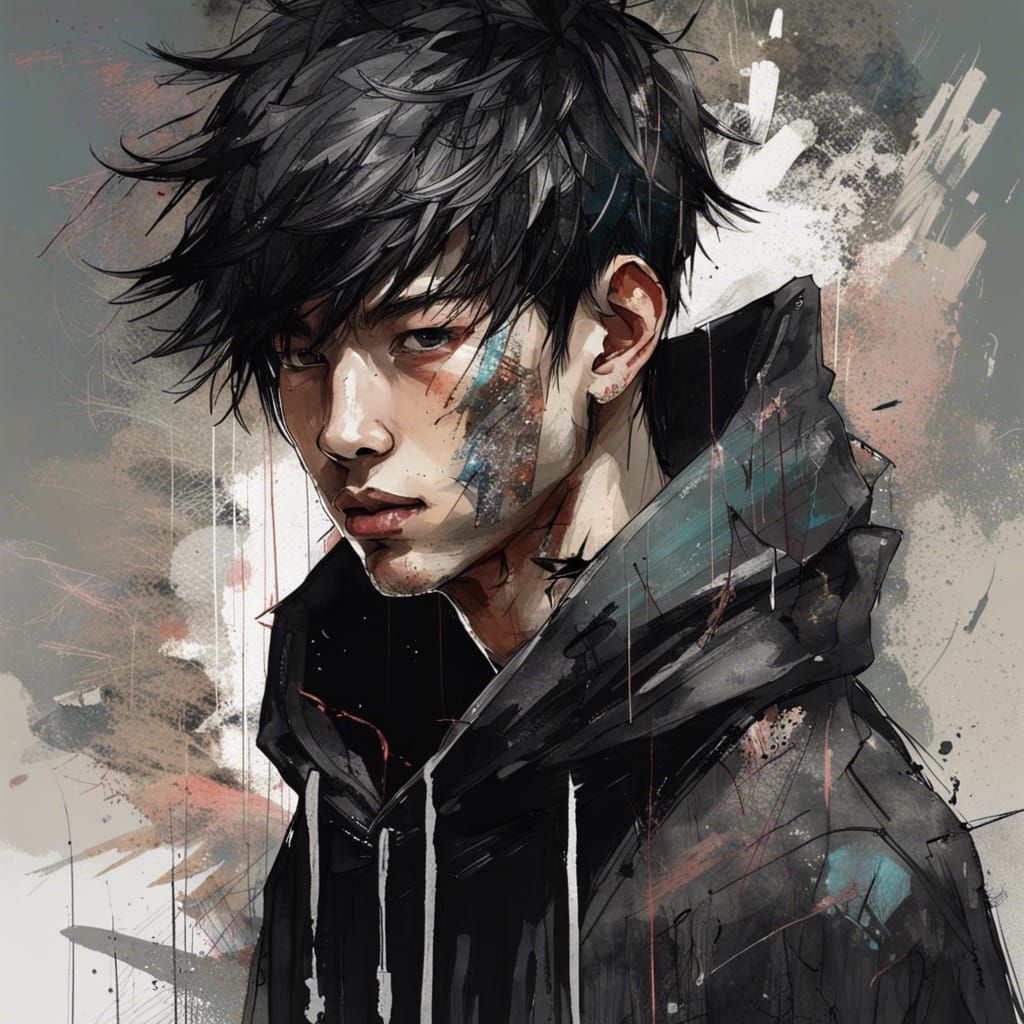 Handsome Korean Man with Mouth Guard