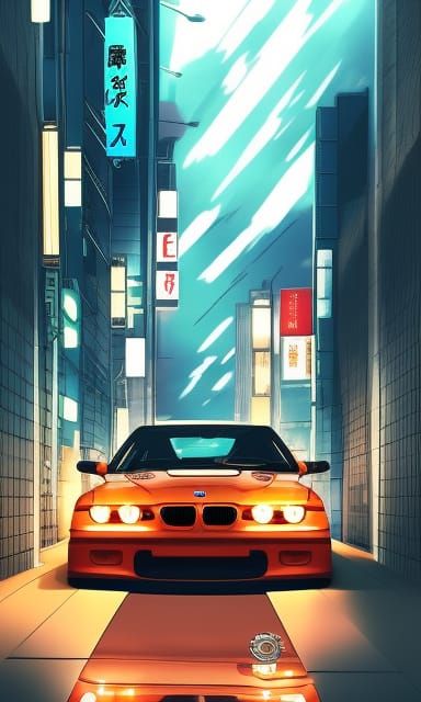 BMW E46 M3: Tokyo Drift in Anime Style