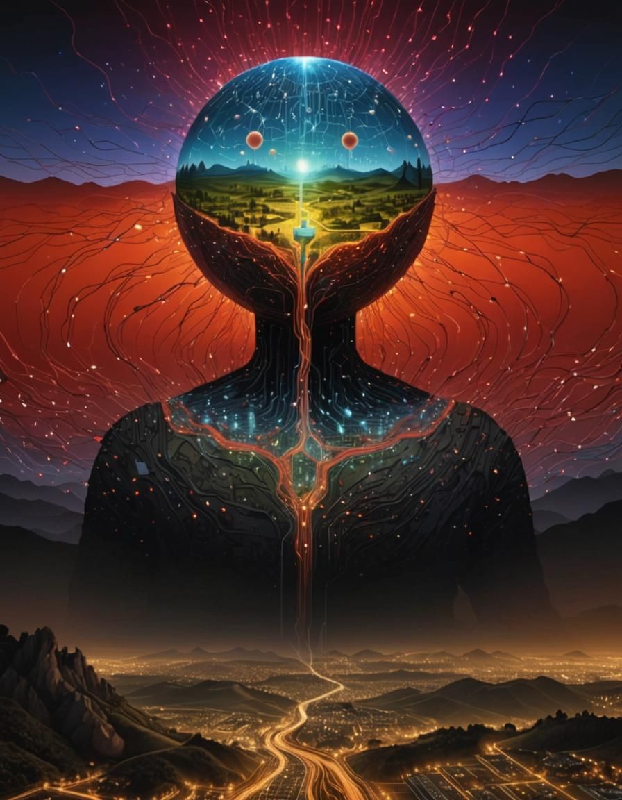 Circuitry Data Streams: A Surreal Digital Landscape