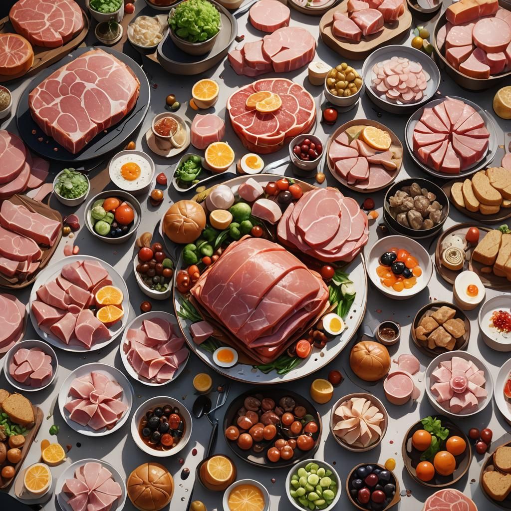 Aesthetic 3D Anime Art of Ham in 8k