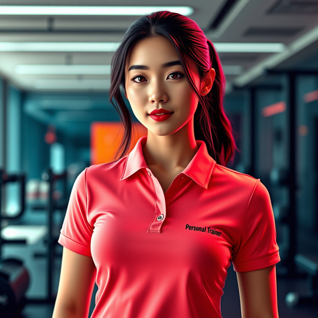 Asian Woman as Personal Trainer in Ash Thorp Style