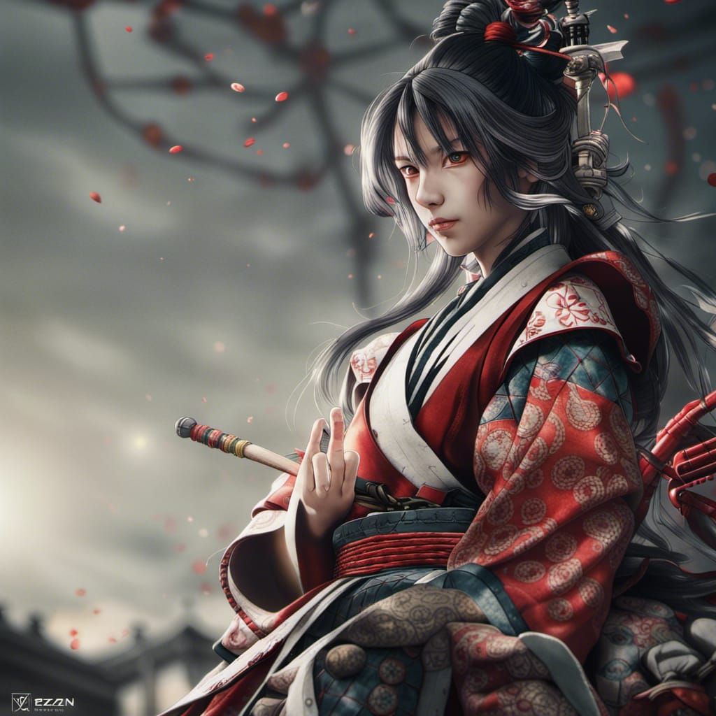 Tomoe Gozen: Hyperrealistic 64 Megapixel Portrait