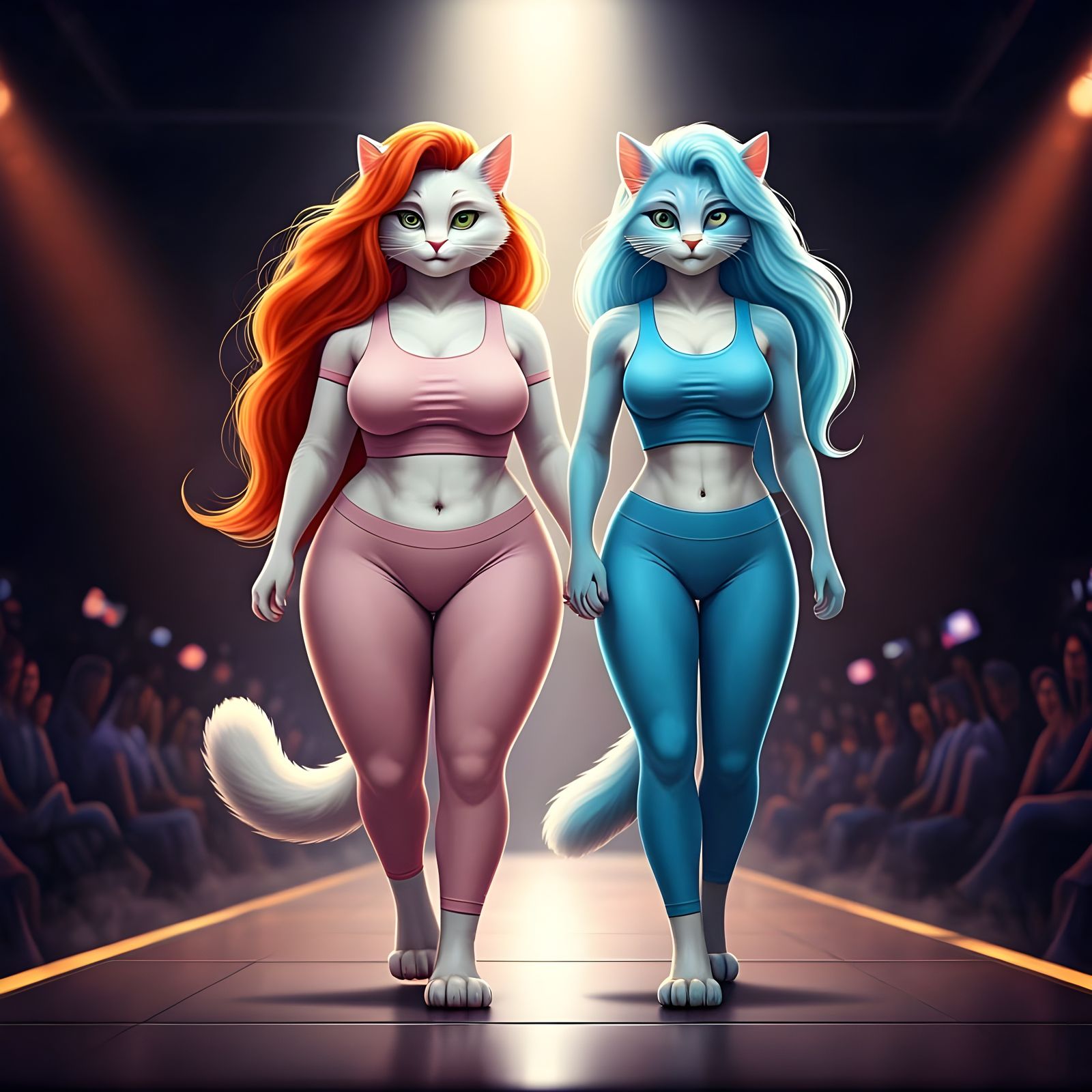 Feline Fashionistas Strut Down the Catwalk