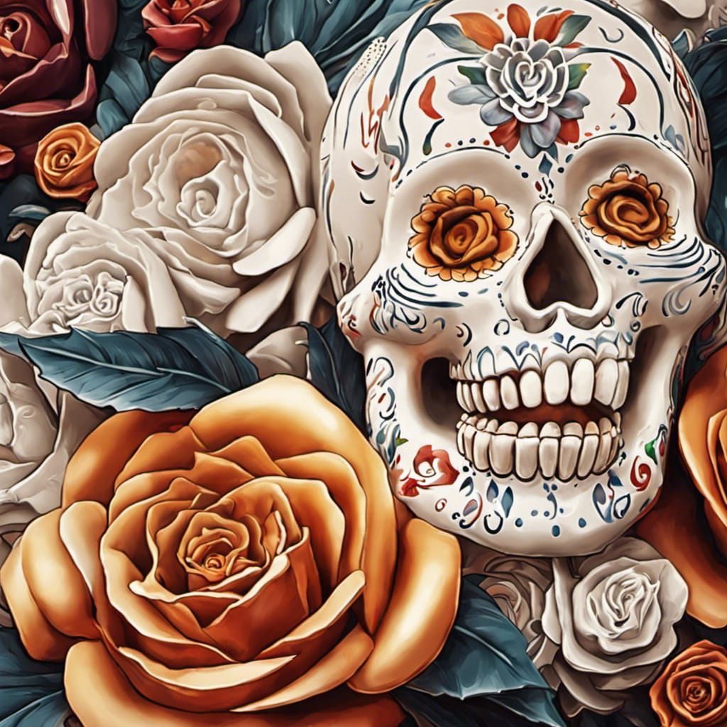 Hyperrealistic Día de los Muertos Celebration