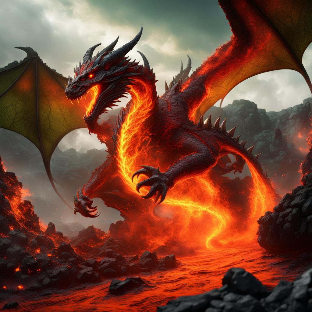 Lava Dragon in Green Bay Packers Colors