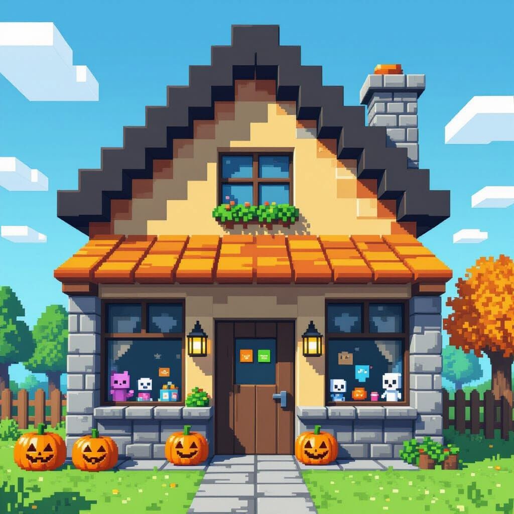 minecraft halloween café