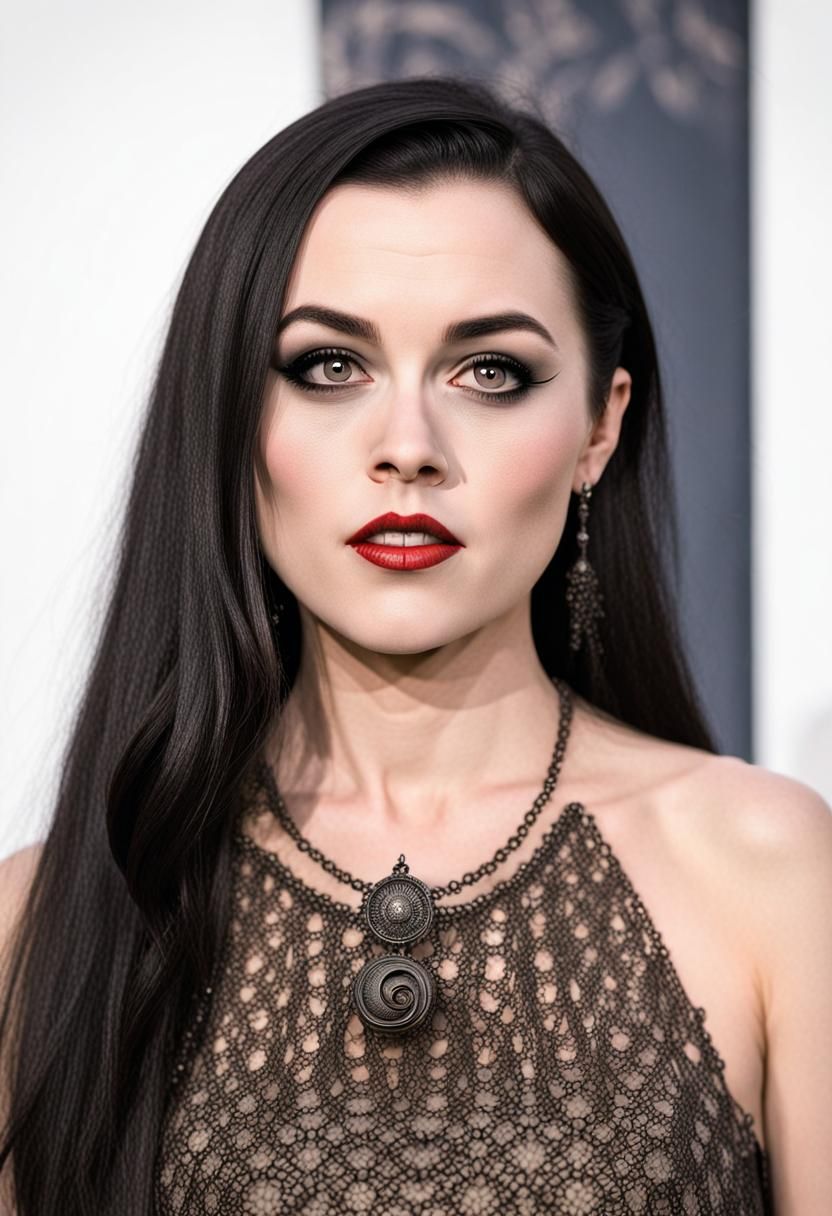 Wednesday Addams Portrait in Gothic Style