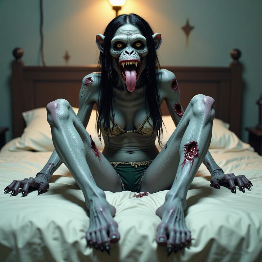 Zombie Monkey in Biomechanical Style