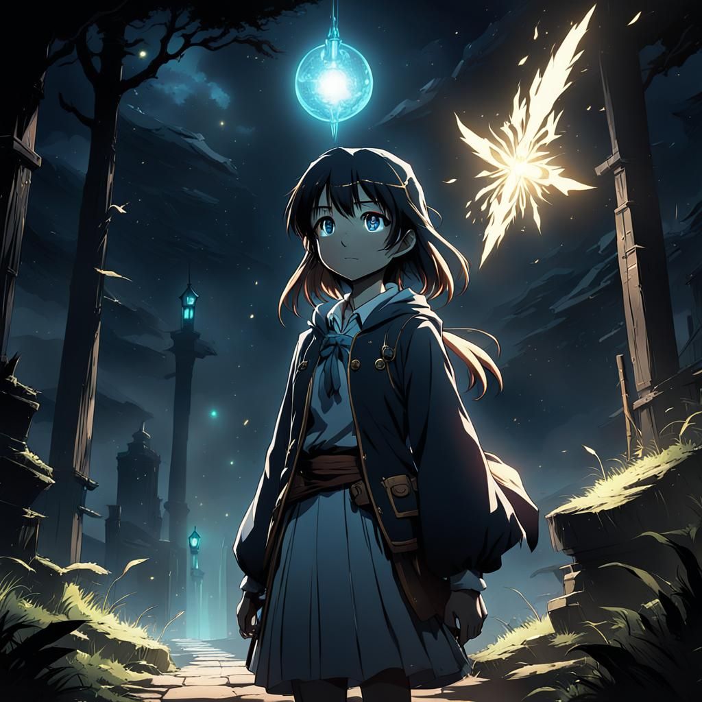 Anime Girl Seeks Light Watched By Spirit