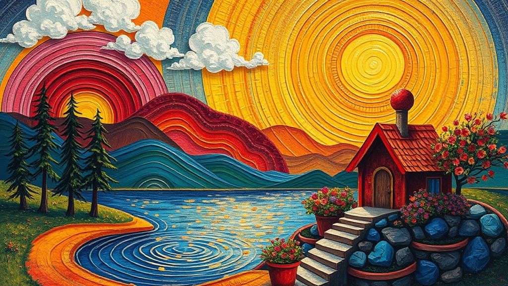 Impasto brush technique