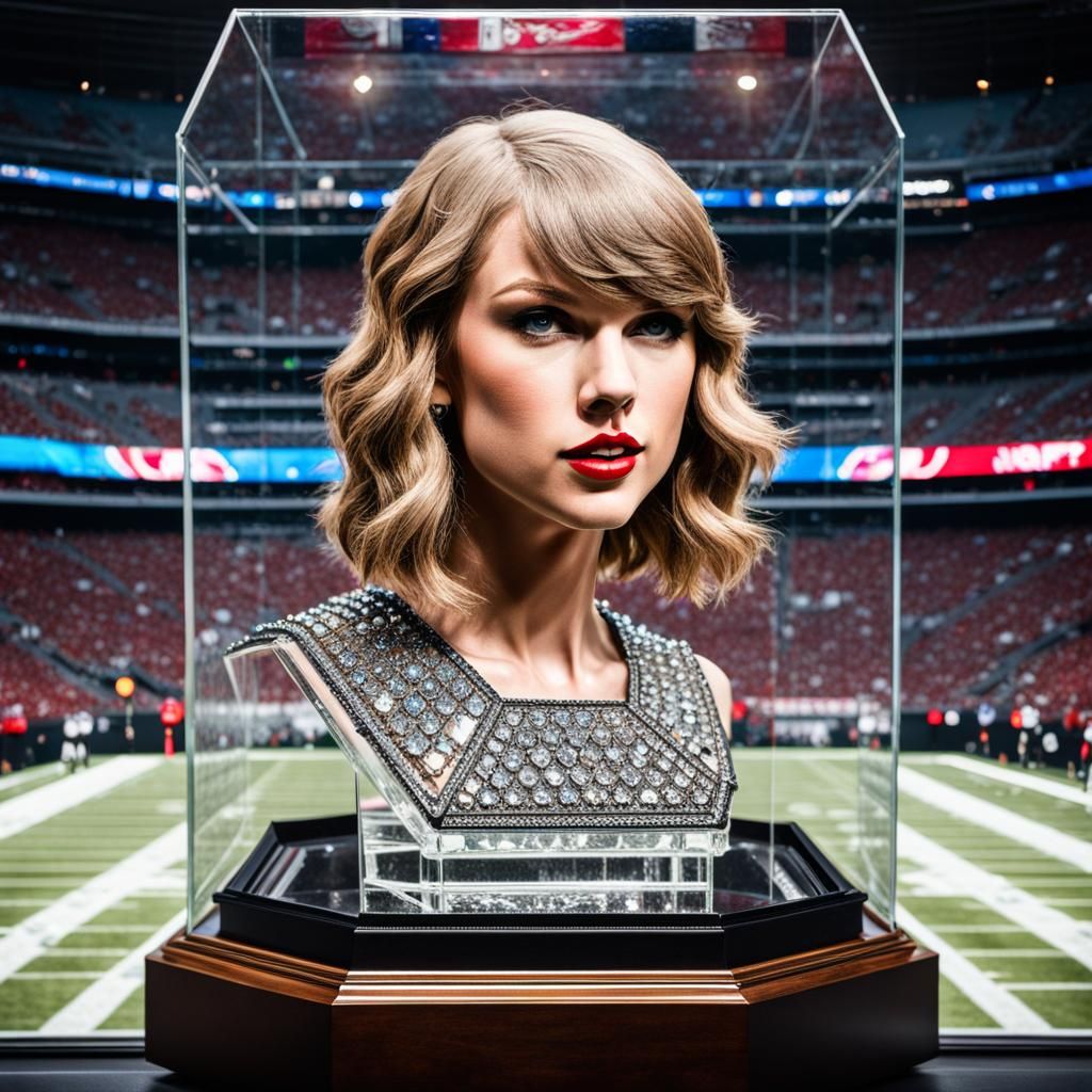Taylor Swift Inside Crystal Display Case in Stadium