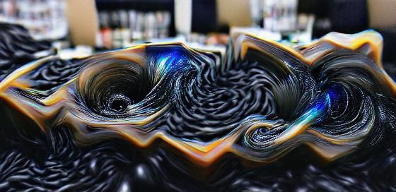 Abstract Black Vortex Design