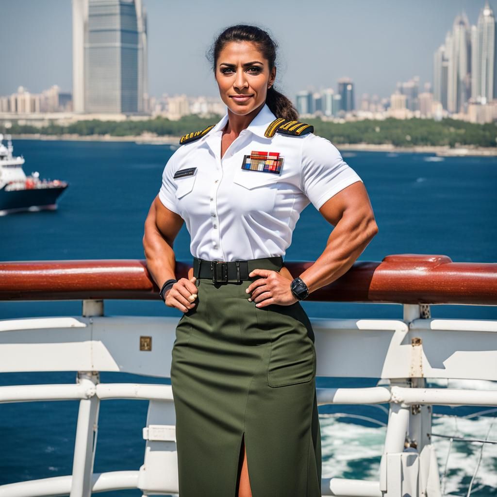 Heroic Arabic Navy Captain Portrait