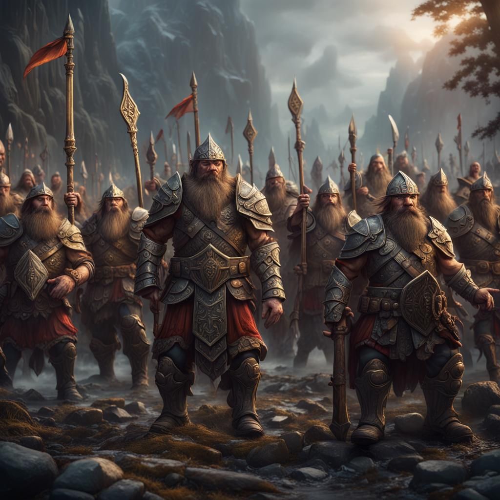 Dwarf Warriors: Detailed Matte Painting in Unreal Engine