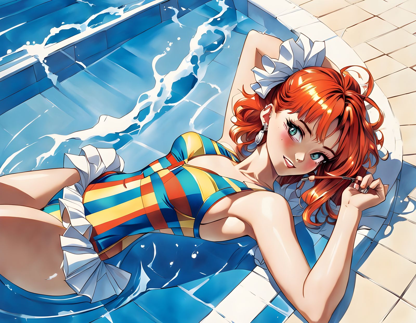 Sly Anime Goddess in Bikini