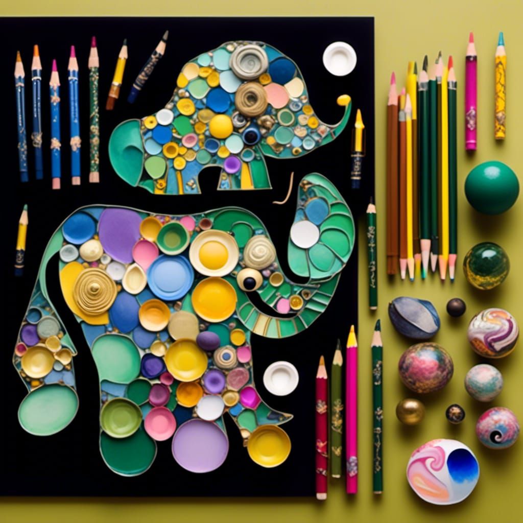 Eclectic Art Collage in Mixed Styles