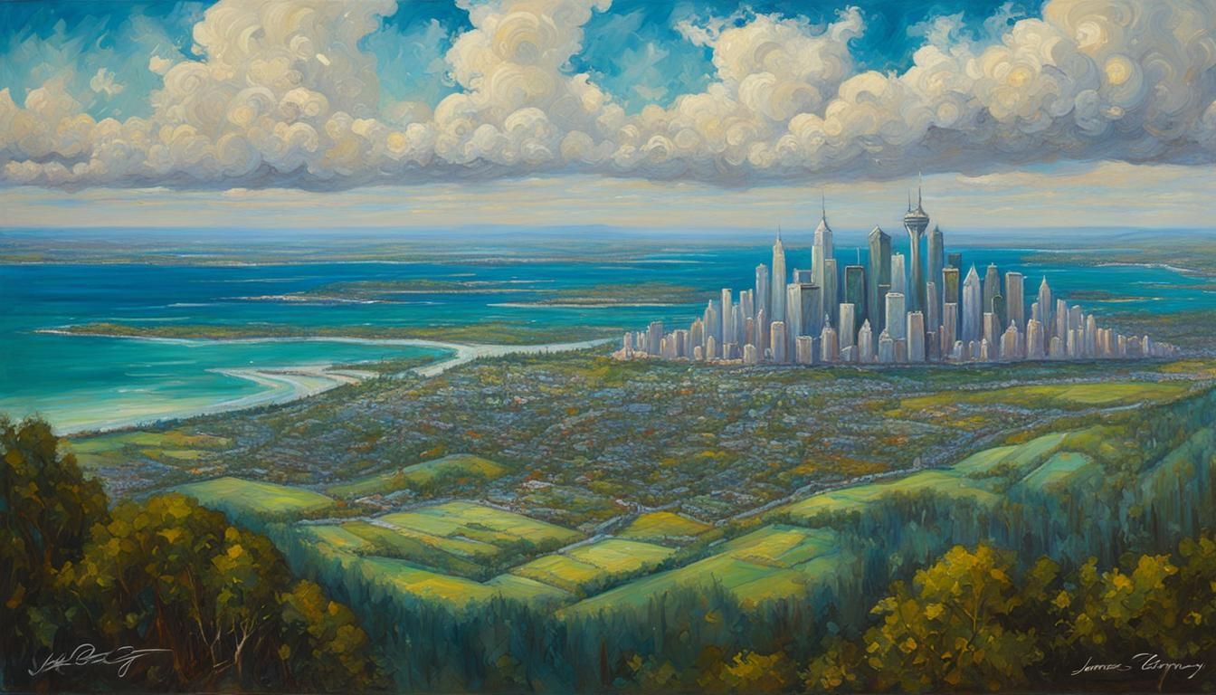 Emerald City Oil Painting by James Gurney