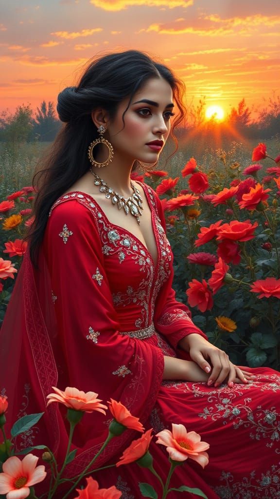 Regal Beauty in a Vibrant Garden