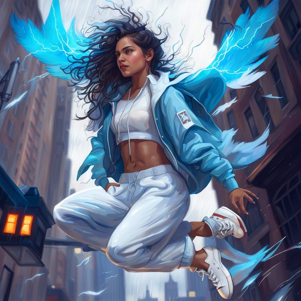 el rayo alado, the kicking new superhero of Nuevas Alturas v6, hummingbird version