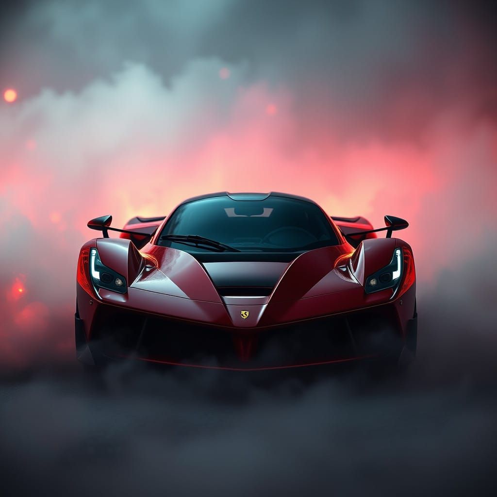 Sleek LaFerrari in Dreamlike, Fantastical Realm