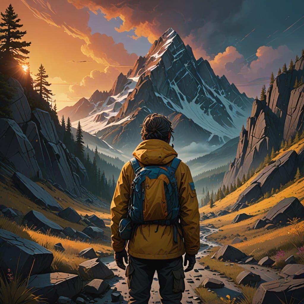 Perseverance Over Adversity, in Splash Art Style